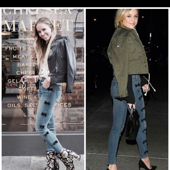 𝅺MCGUIRE Anthropologie Newton Skinny Bow Jeans 26 - Picture 4 of 12